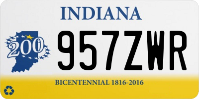 IN license plate 957ZWR