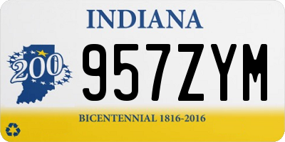IN license plate 957ZYM