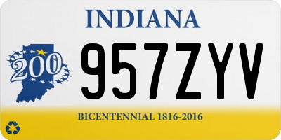 IN license plate 957ZYV