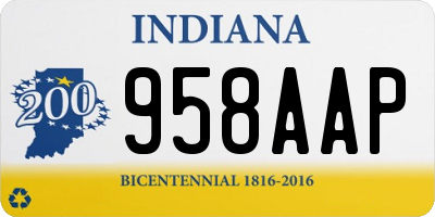 IN license plate 958AAP