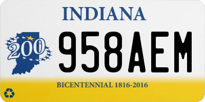 IN license plate 958AEM