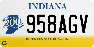 IN license plate 958AGV