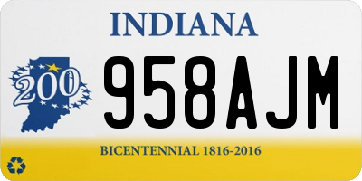 IN license plate 958AJM