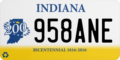 IN license plate 958ANE