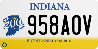 IN license plate 958AOV