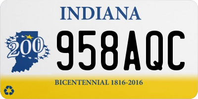 IN license plate 958AQC