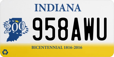 IN license plate 958AWU