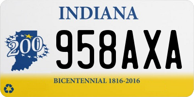 IN license plate 958AXA