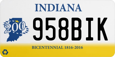 IN license plate 958BIK