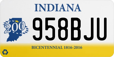 IN license plate 958BJU