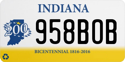 IN license plate 958BOB