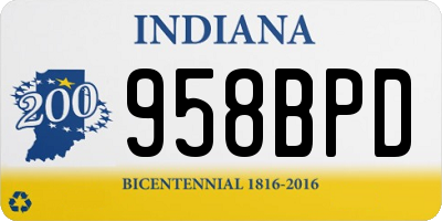 IN license plate 958BPD