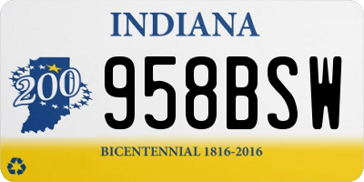IN license plate 958BSW