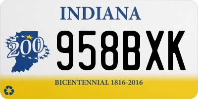IN license plate 958BXK