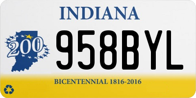 IN license plate 958BYL