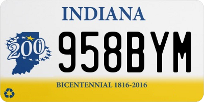 IN license plate 958BYM