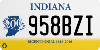 IN license plate 958BZI