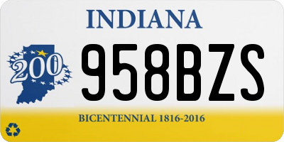 IN license plate 958BZS