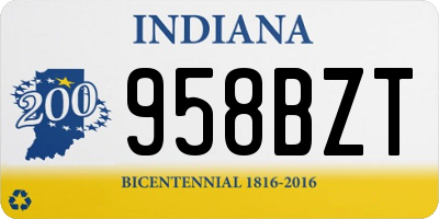 IN license plate 958BZT