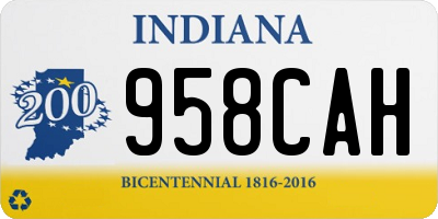 IN license plate 958CAH
