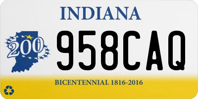 IN license plate 958CAQ