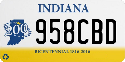 IN license plate 958CBD