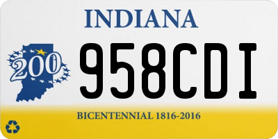 IN license plate 958CDI