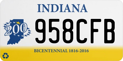 IN license plate 958CFB