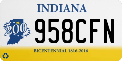 IN license plate 958CFN