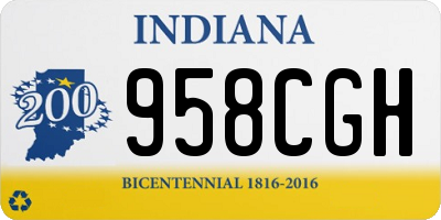 IN license plate 958CGH