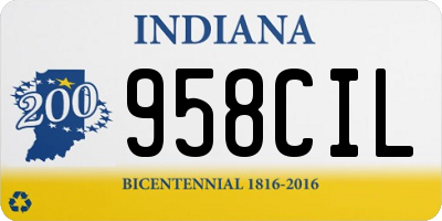 IN license plate 958CIL