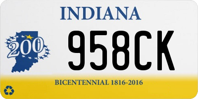IN license plate 958CK