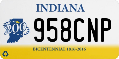 IN license plate 958CNP