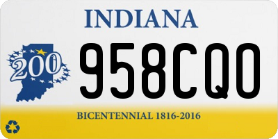 IN license plate 958CQO