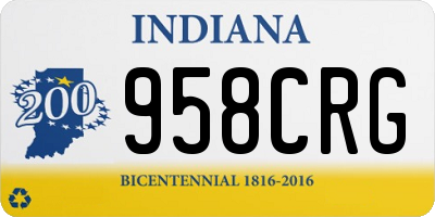 IN license plate 958CRG