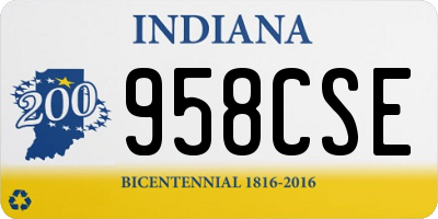 IN license plate 958CSE