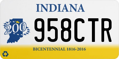 IN license plate 958CTR