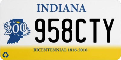 IN license plate 958CTY