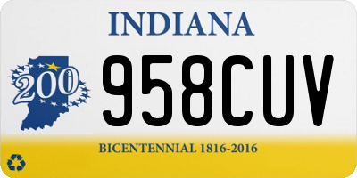 IN license plate 958CUV