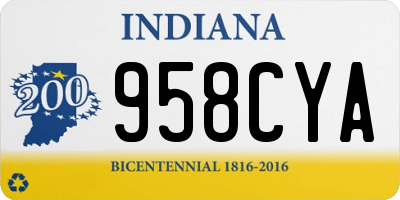 IN license plate 958CYA
