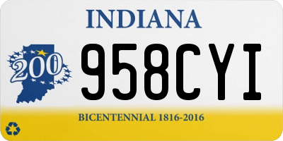 IN license plate 958CYI