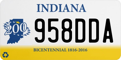 IN license plate 958DDA