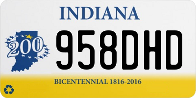 IN license plate 958DHD