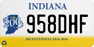 IN license plate 958DHF