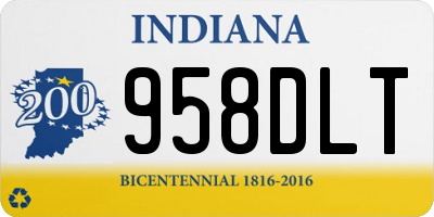 IN license plate 958DLT