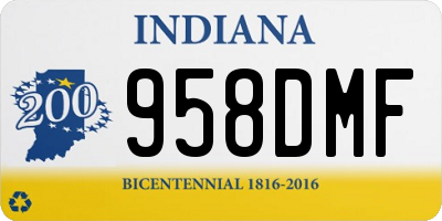 IN license plate 958DMF