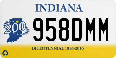 IN license plate 958DMM