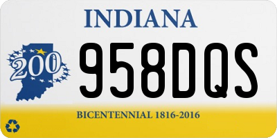 IN license plate 958DQS