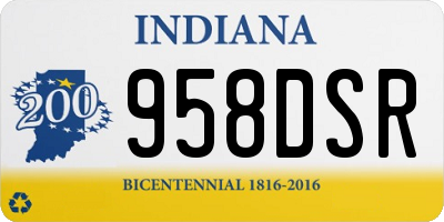 IN license plate 958DSR
