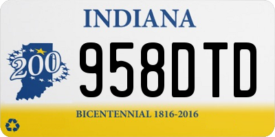 IN license plate 958DTD